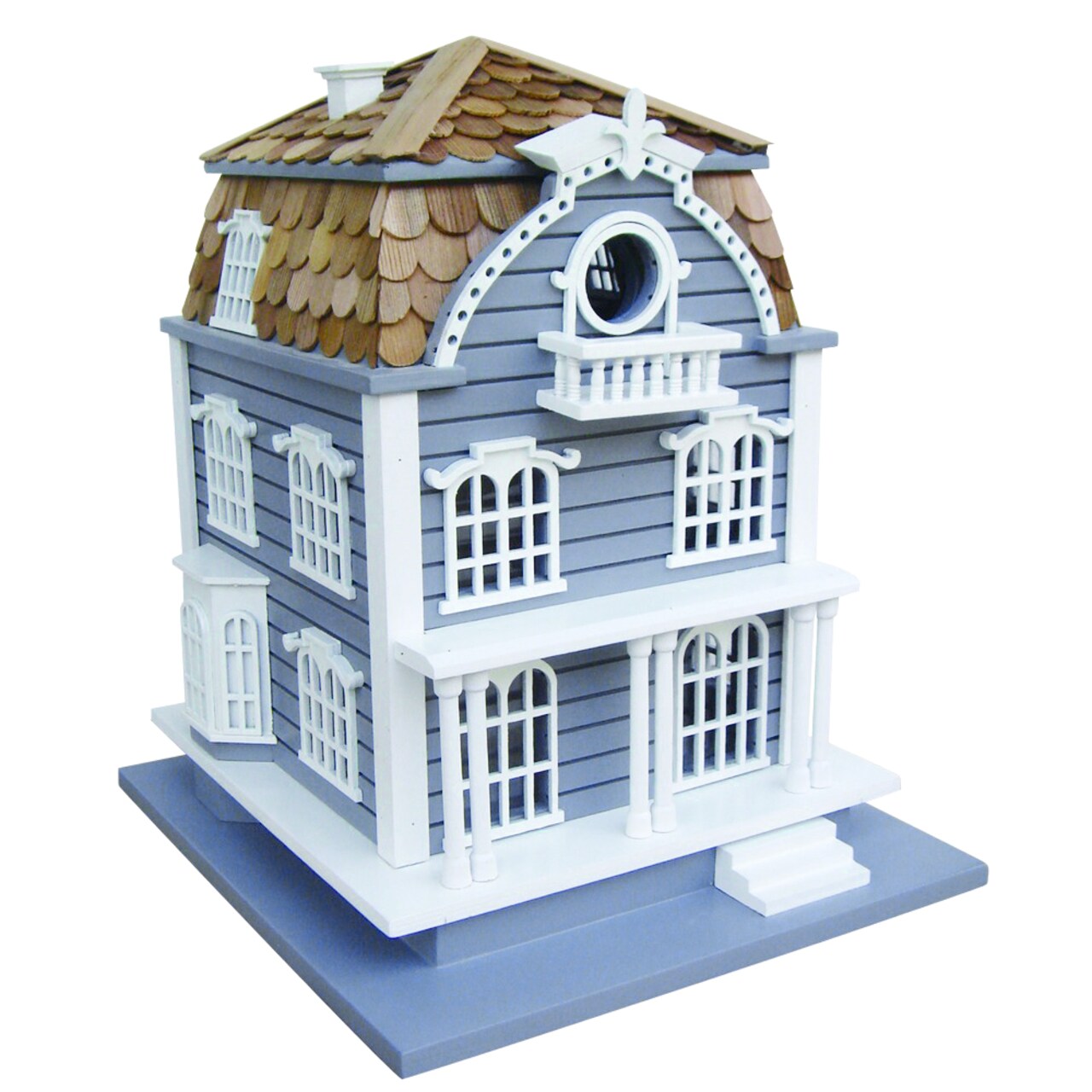 Designer Birdhouse Collection 13" Gray and Brown North Haven Outdoor Garden Birdhouse